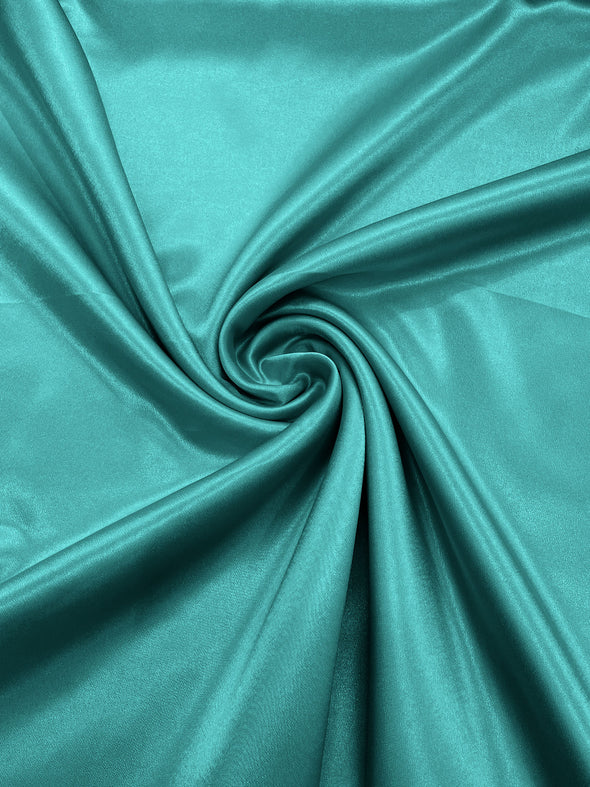 Dark Aqua Crepe Back Satin Bridal Fabric Draper/Prom/Wedding/58" Inches Wide Japan Quality