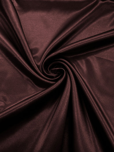 Dark Burgundy Crepe Back Satin Bridal Fabric Draper/Prom/Wedding/58" Inches Wide Japan Quality