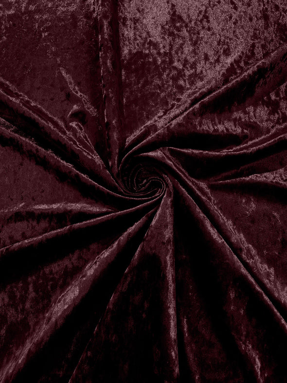 Dark Burgundy Crushed Velvet Fabric/58 Inches Wide/Cosplays.