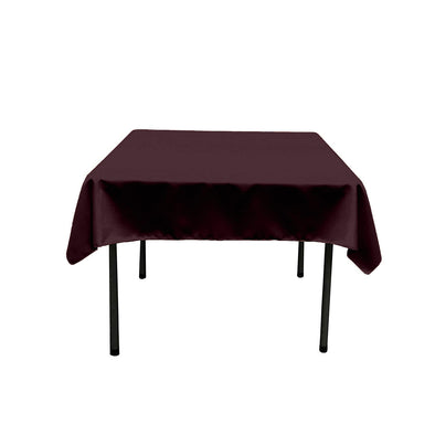 Dark Burgundy  Square Polyester Poplin Table Overlay - Diamond. Choose Size Below