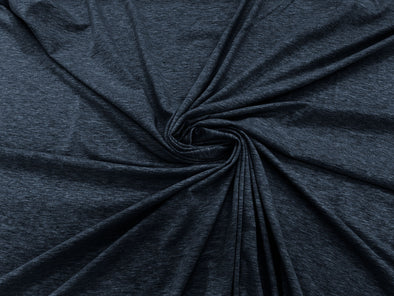 Dark Denim Blue 58/60" Wide Cotton Jersey Spandex Knit Blend 95% Cotton 5 percent Spandex/Stretch Fabric/Costume