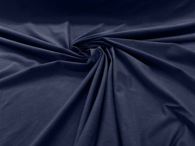 Dark Denim 58/60" Wide Cotton Jersey Spandex Knit Blend 95% Cotton 5 percent Spandex/Stretch Fabric/Costume