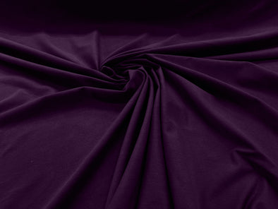 Dark Eggplant 58/60" Wide Cotton Jersey Spandex Knit Blend 95% Cotton 5 percent Spandex/Stretch Fabric/Costume