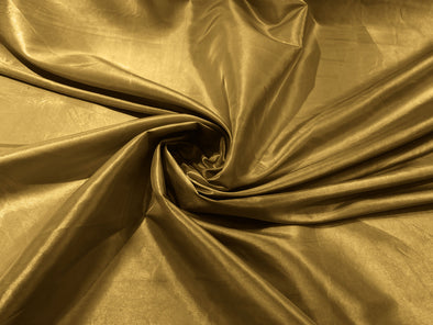 Dark Gold Solid Taffeta Fabric/Taffeta Fabric by The Yard/Apparel, Costume, Dress, Cosplay, Wedding