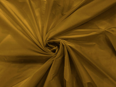Dark Gold 100% Polyester Imitation Silk Taffeta Fabric 55" Wide/Costume/Dress/Cosplay/Wedding