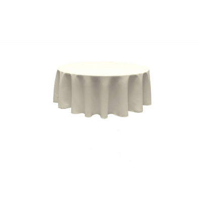 Dark Ivory Round Polyester Poplin Tablecloth Seamless