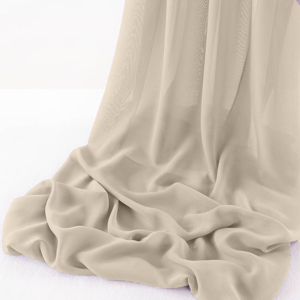 Chelsea Wool Dobby Chiffon Fabric/58" Wide Sheer Fabric/Solid Color Draping Fabric for Wedding Party Easter Backdrop.