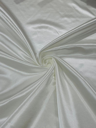 Dark Ivory Heavy Shiny Bridal Satin Fabric for Wedding Dress, 60" inches wide sold by The Yard. Modern Color