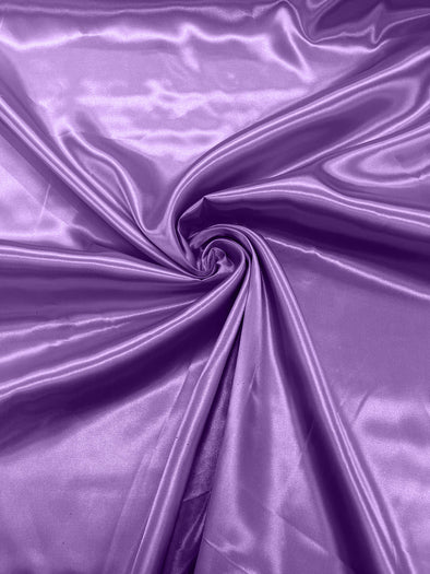 Dark Lavender Shiny Charmeuse Satin Fabric for Wedding Dress/Crafts Costumes/58” Wide /Silky Satin