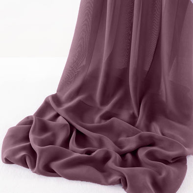 Dark Lilac Pack of 10 10ft Wool Dobby Chiffon Table Runner 29x120 Inches Runner for Wedding, Decorations for Birthday Parties, Banquets, Engagements, Sheer