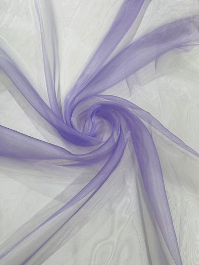 Dark Lilac 58/60"Wide 100% Polyester Soft Light Weight, Sheer Crystal Organza Fabric Sold By The Yard
