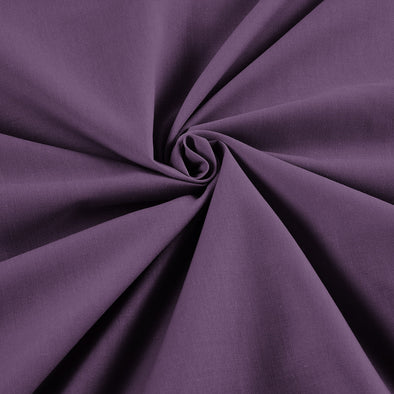 Dark Lilac Wide 65% Polyester 35 Percent Solid Poly Cotton Fabric for Crafts Costumes Decorations-Sold by the Yard