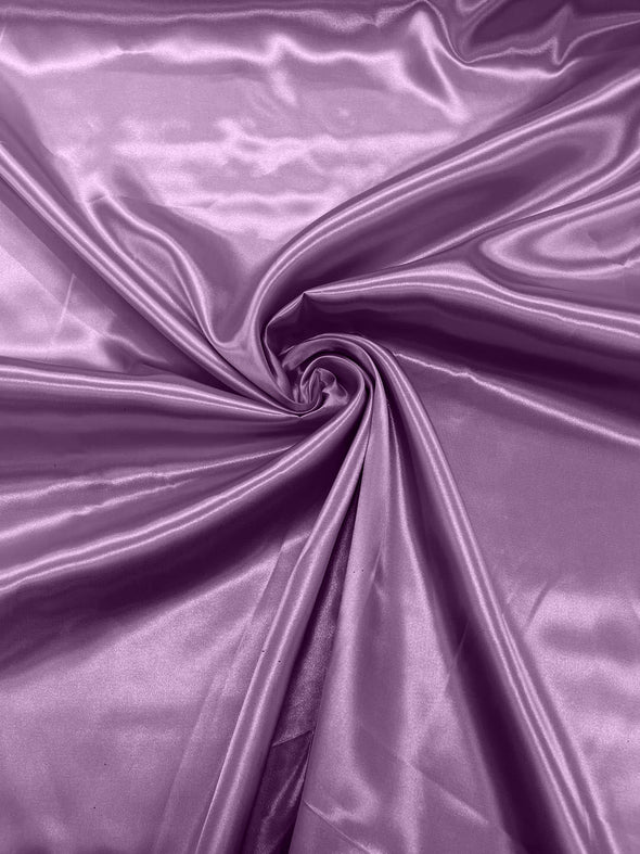 Dark Lilac Shiny Charmeuse Satin Fabric for Wedding Dress/Crafts Costumes/58” Wide /Silky Satin