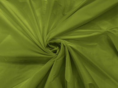 Dark Lime 100% Polyester Imitation Silk Taffeta Fabric 55" Wide/Costume/Dress/Cosplay/Wedding