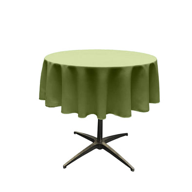 Dark Lime Solid Round Polyester Poplin Tablecloth Seamless