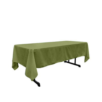 Dark Lime Rectangular Polyester Poplin Tablecloth / Party supply