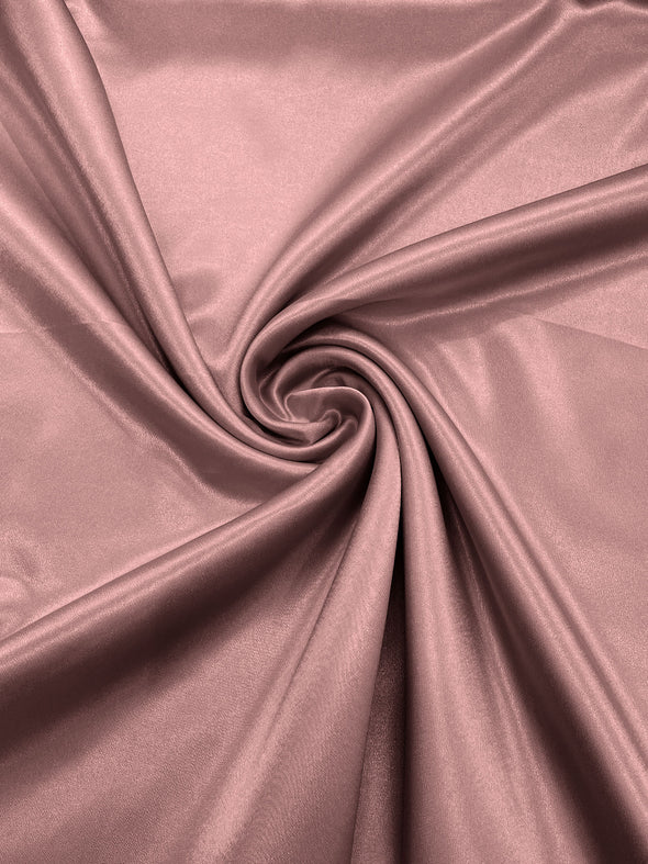 Dark Mauve Crepe Back Satin Bridal Fabric Draper/Prom/Wedding/58" Inches Wide Japan Quality