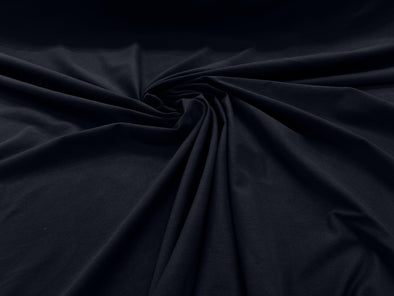 Dark Navy Blue 58/60" Wide Cotton Jersey Spandex Knit Blend 95% Cotton 5 percent Spandex/Stretch Fabric/Costume