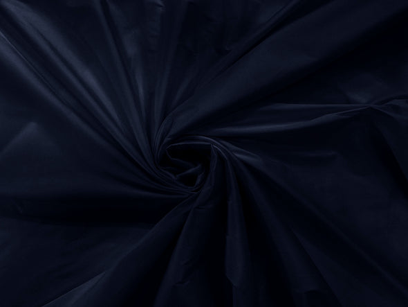 Dark Navy Blue 100% Polyester Imitation Silk Taffeta Fabric 55" Wide/Costume/Dress/Cosplay/Wedding