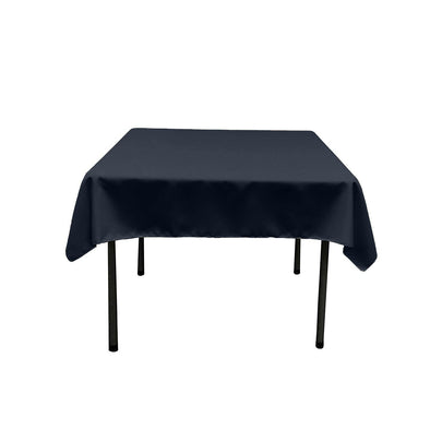 Dark Navy Blue Square Polyester Poplin Table Overlay - Diamond. Choose Size Below