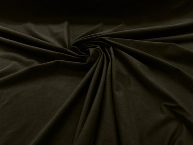 Dark Olive 58/60" Wide Cotton Jersey Spandex Knit Blend 95% Cotton 5 percent Spandex/Stretch Fabric/Costume