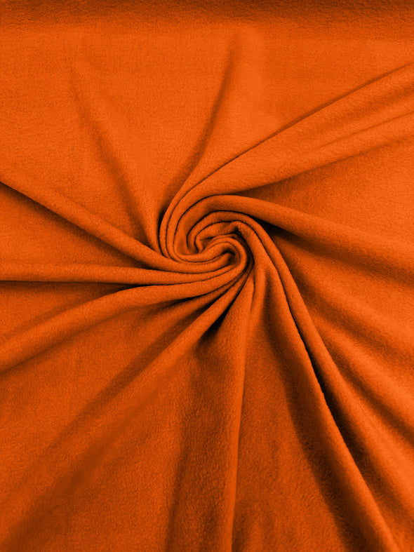 Dark Orange Solid Polar Fleece Fabric Sold by the yard 60"Wide|Antipilling 245GSM |Medium Soft Weight| Blanket Supply,DIY, Decor,Baby Blanket