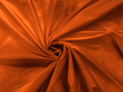 Dark Orange 100% Polyester Imitation Silk Taffeta Fabric 55" Wide/Costume/Dress/Cosplay/Wedding