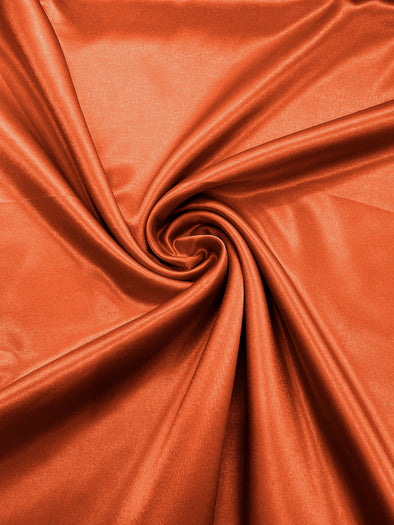 Dark Orange Crepe Back Satin Bridal Fabric Draper/Prom/Wedding/58" Inches Wide Japan Quality