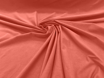 Dark Peach 58/60" Wide Cotton Jersey Spandex Knit Blend 95% Cotton 5 percent Spandex/Stretch Fabric/Costume