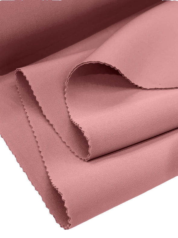 Dark Rose Neoprene Scuba Super Techno Fabric, 2mm Thick, Solid Colors, Sold by The Yard.