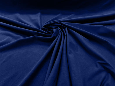 Dark Royal Blue 58/60" Wide Cotton Jersey Spandex Knit Blend 95% Cotton 5 percent Spandex/Stretch Fabric/Costume