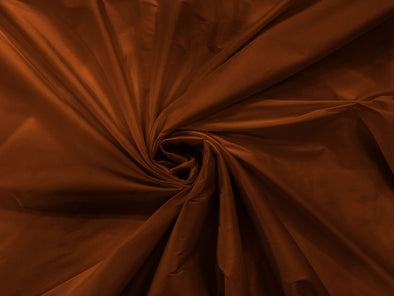 Dark Rust 00% Polyester Imitation Silk Taffeta Fabric 55" Wide/Costume/Dress/Cosplay/Wedding