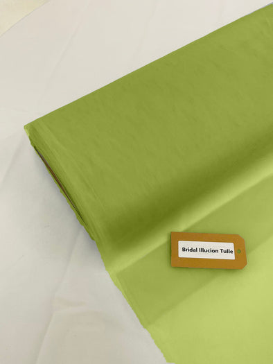 Dark Sage Bridal Illusion Tulle 108"Wide Polyester Premium Tulle Fabric Bolt