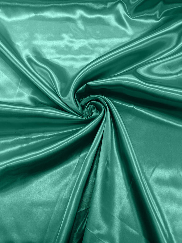 Dark Seafoam Shiny Charmeuse Satin Fabric for Wedding Dress/Crafts Costumes/58” Wide /Silky Satin