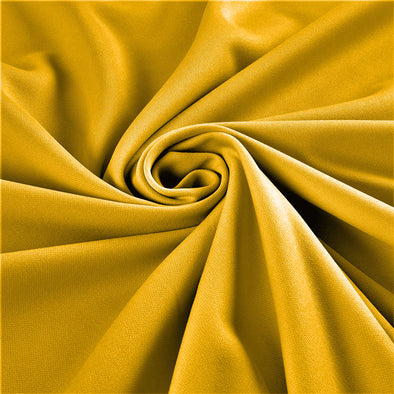 Dark Yellow Stretch Crepe Scuba Techno Knit Polyester Spandex Fabric for Bows, Top Knots, Head Wraps, Clothes, Costumes, Craft