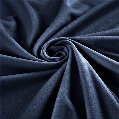 Denim Blue Stretch Crepe Scuba Techno Knit Polyester Spandex Fabric for Bows, Top Knots, Head Wraps, Clothes, Costumes, Craft