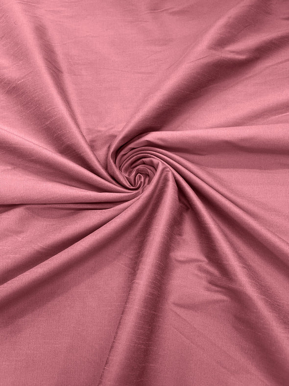 Dusty Pink Polyester Dupioni Faux Silk Fabric/ 55” Wide/Wedding Fabric/Home Décor.