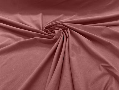 Dusty Pink 58/60" Wide Cotton Jersey Spandex Knit Blend 95% Cotton 5 percent Spandex/Stretch Fabric/Costume