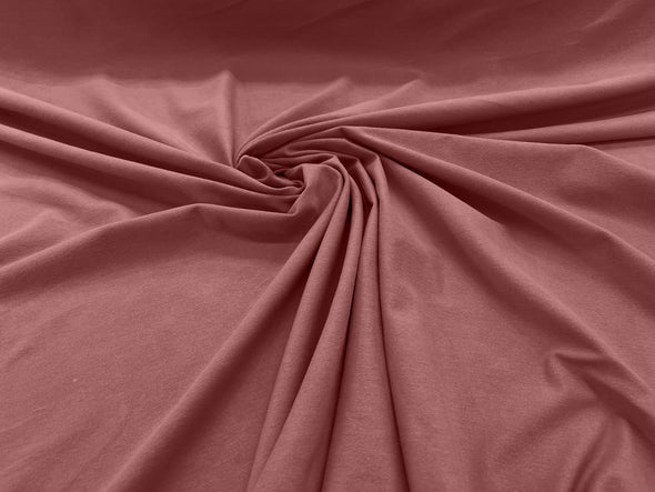 Dusty Pink 58/60" Wide Cotton Jersey Spandex Knit Blend 95% Cotton 5 percent Spandex/Stretch Fabric/Costume