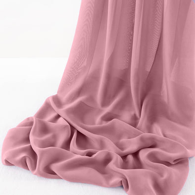 Dusty Rose Chelsea Wool Dobby Chiffon Fabric/58" Wide Sheer Fabric/Solid Color Draping Fabric for Wedding Party Easter Backdrop