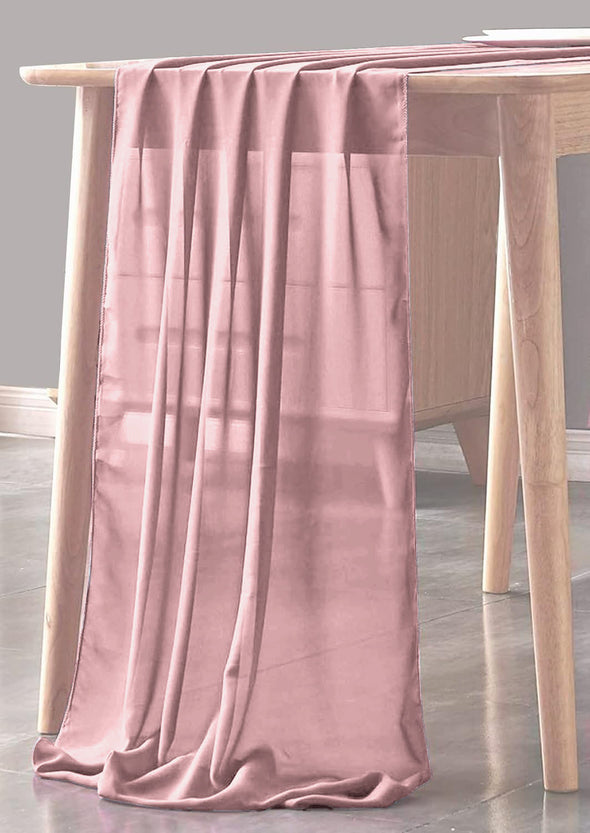 Pack of 10 10ft Chiffon Table Runner for Wedding, Decorations for Birthday Parties, Banquets, Engagements, Sheer