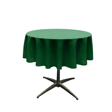 Emerald Green Solid Round Polyester Poplin Tablecloth Seamless