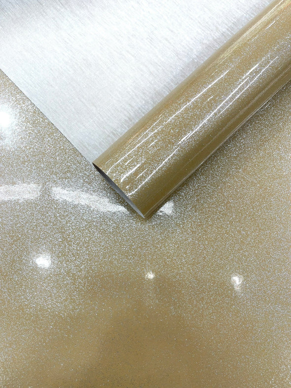 Sparkle Glitter Upholstery Vinyl Fabric / Crafting Apparel Upholstery Vinyl Fabric 54" Wide.