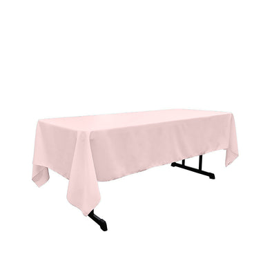 Feather Pink Rectangular Polyester Poplin Tablecloth / Party supply