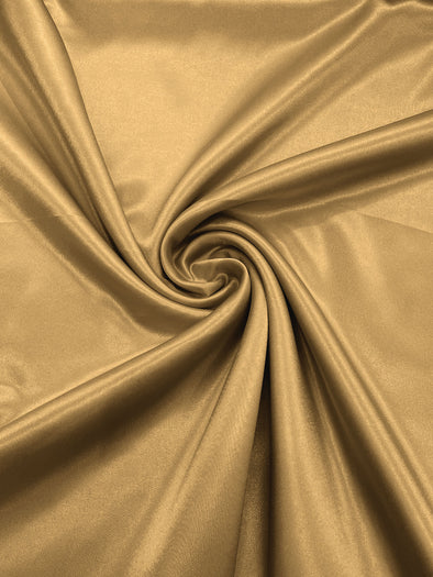 Fiesta Gold Crepe Back Satin Bridal Fabric Draper/Prom/Wedding/58" Inches Wide Japan Quality