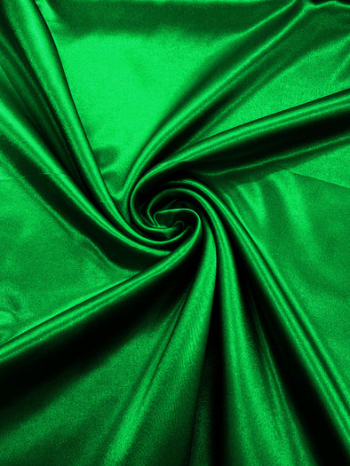 Flag Green Crepe Back Satin Bridal Fabric Draper/Prom/Wedding/58" Inches Wide Japan Quality