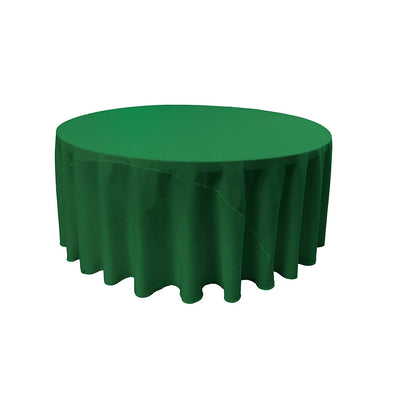Flag Green Solid Round Polyester Poplin Tablecloth With Seamless