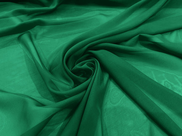 100% Polyester 58/60" Wide Soft Light Weight, Sheer, See Through Chiffon Fabric Sold By The Yard