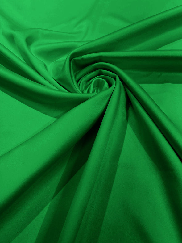 Flag Green Matte L'Amour Satin (Peau de Soie) Duchess Fabric Bridesmaid Dress 58"-60" Wide Costume/Wedding