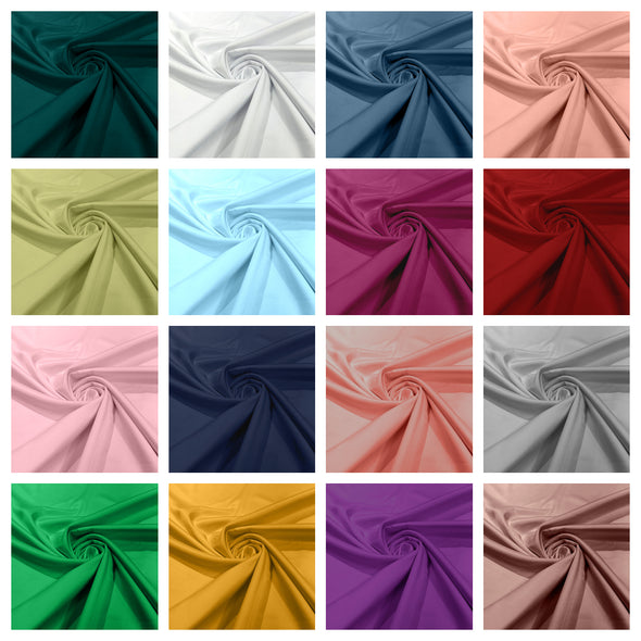 Matte Stretch Lamour Satin Fabric 58" Wide/Sold By The Yard. New Colors